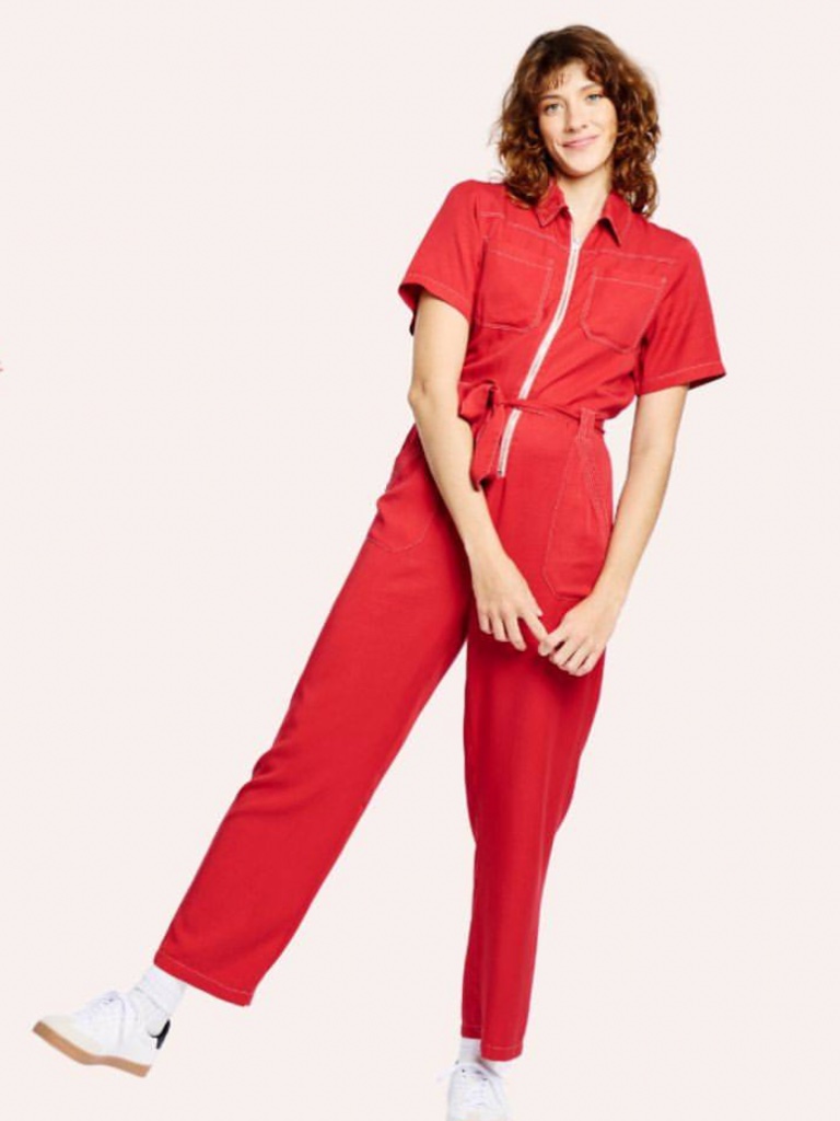 Me&B Red And Olive Green Jumpsuit — image 3 of 8